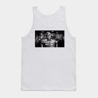 Make Art Not AI Tank Top